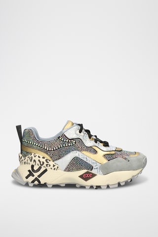 Sneakers in pelle - Bianco e dorato