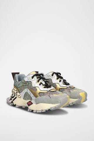 Sneakers in pelle - Bianco e dorato