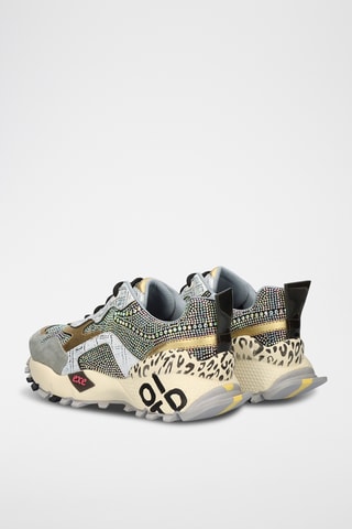 Sneakers in pelle - Bianco e dorato