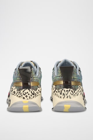 Sneakers in pelle - Bianco e dorato