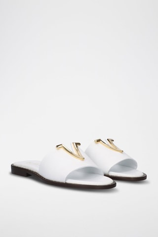 Ciabatte in pelle - Bianco