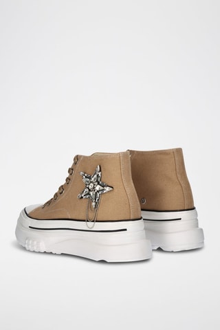 Hoge platform gympen    - Taupe