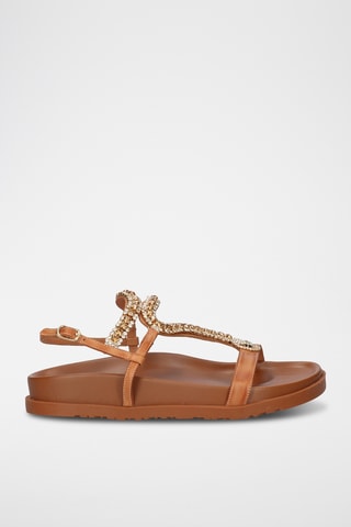 Sandali in pelle - Marrone