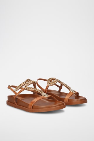 Sandali in pelle - Marrone