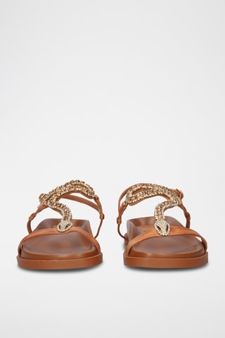 Sandali in pelle - Marrone