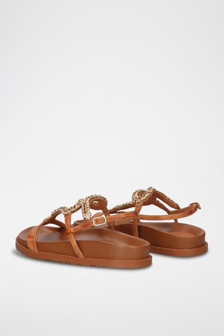 Sandali in pelle - Marrone