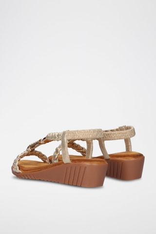 Sandali con zeppa - Dorato