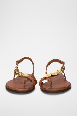 Sandali in pelle - Marrone