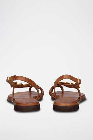 Sandali in pelle - Marrone