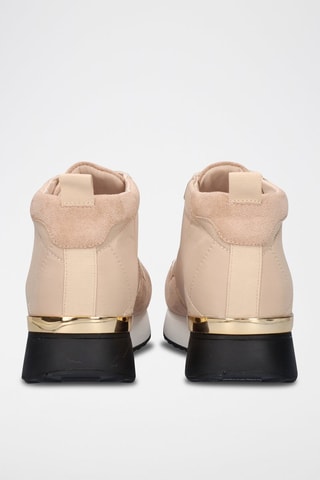 Sneakers con zeppa - Beige