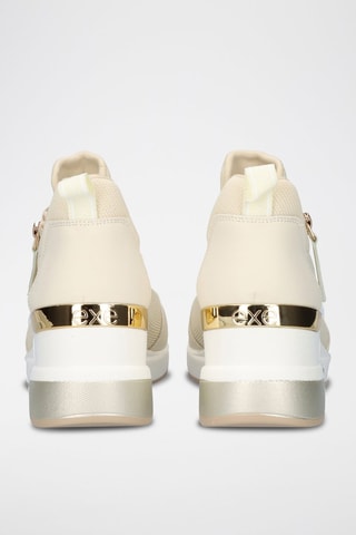 Sneakers con zeppa - Beige