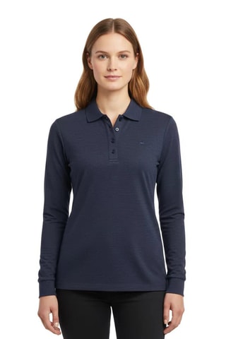 Polo em merino - Azul