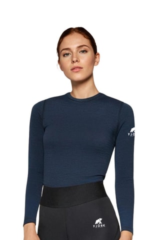 T-shirt em lã merino - Azul