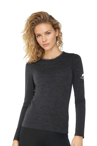 T-shirt em lã merino - Cinzento