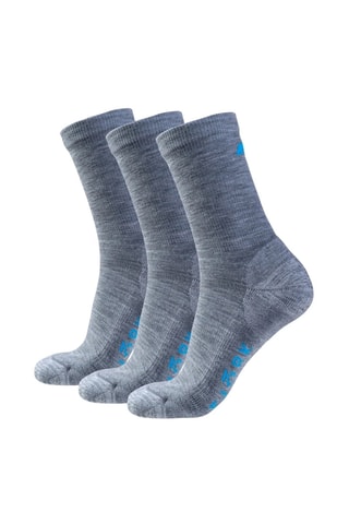 3 pares de meias de merino - Cinzento