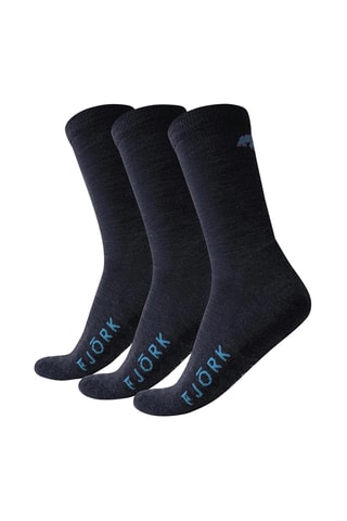 3 pares de meias de merino - Azul-marinho