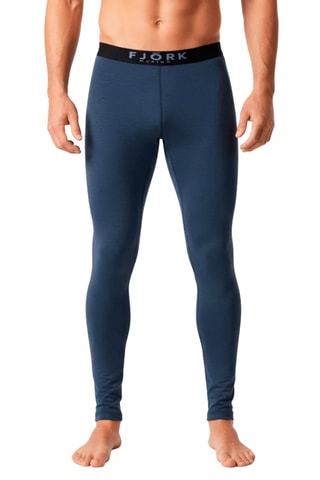 Leggings em merino - Azul