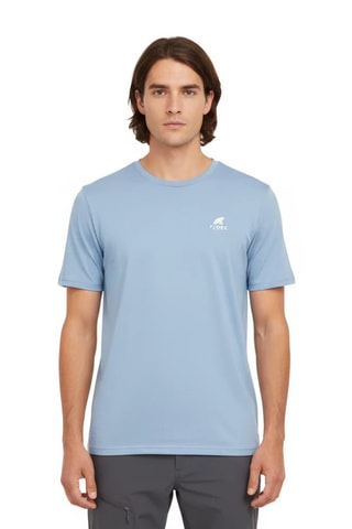 T-shirt em lã merino - Azul