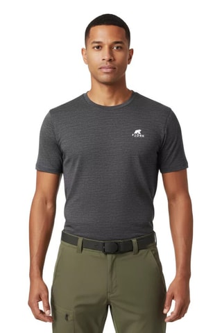 T-shirt em lã merino - Cinzento