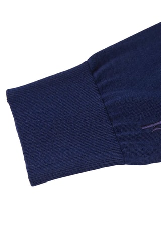 Camisola em lã merino - Azul-marinho