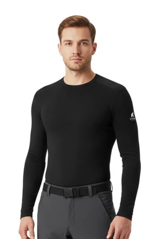 T-shirt em lã merino - Preto