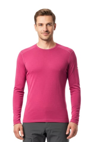 T-shirt em lã merino - Rosa