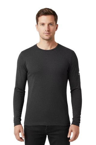 T-shirt em lã merino - Cinzento