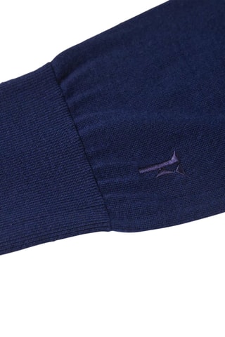 Camisola em lã merino - Azul-marinho