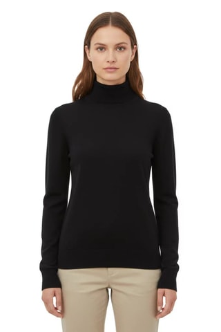 Camisola em lã merino - Preto