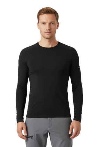 T-shirt em lã merino - Preto