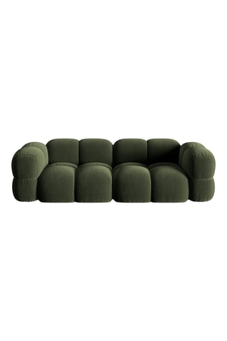 Canapé Loretto - Vert foncé - 4 places - En tissu velours