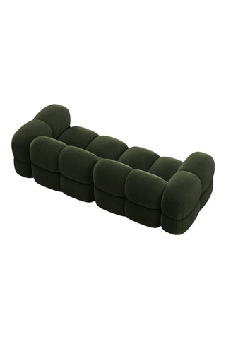 Canapé Loretto - Vert foncé - 4 places - En tissu velours