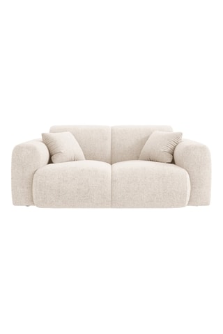 Canapé Nolio - Beige clair - 2 places - En tissu chenille - Toucher soie