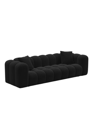Canapé convertible Astro - Noir - 3 places - En velours