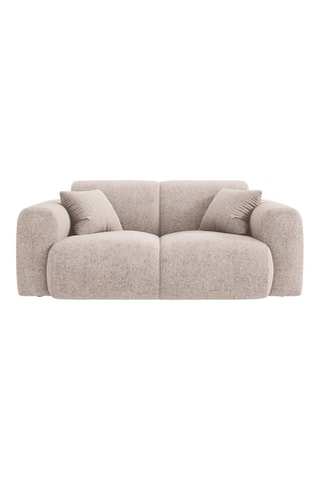 Canapé Nolio - Beige - 2 places - En tissu chenille - Toucher soie