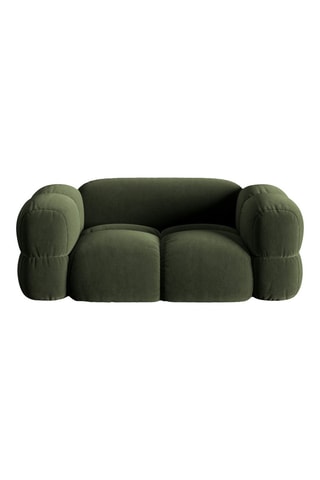 Canapé Loretto - Vert - 2 places - Toucher velours