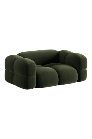 Canapé Loretto - Vert - 2 places - Toucher velours
