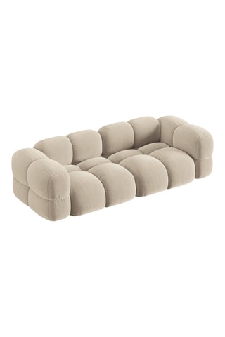 Canapé Lionel - Beige clair - 4 places - Tissu velours