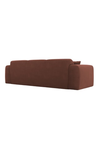 Canapé Nolio - Marron - 3 places - En tissu velours