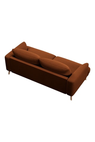 Canapé Margot - Marron - 2 places - En tissu velours