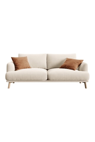 Canapé Margot - Beige - 2 places - En tissu velours