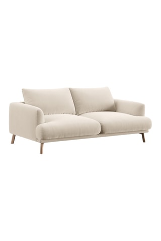 Canapé Margot - Beige - 2 places - En tissu velours