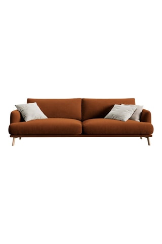 Canapé Margot - Terracotta - 4 places - En tissu velours