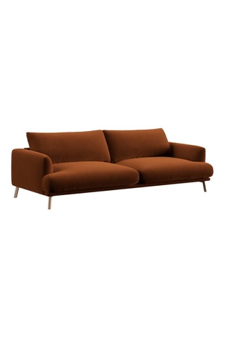 Canapé Margot - Terracotta - 4 places - En tissu velours