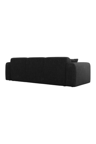 Canapé Nolio - Noir - 3 places - En polyester - Toucher soie