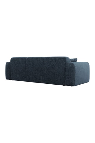 Canapé Nolio - Bleu roi - 3 places - En polyester - Toucher soie