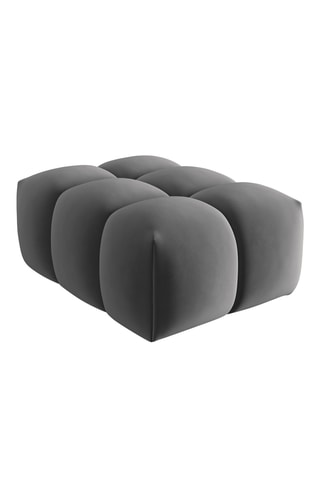 Pouf Verona - Gris foncé - En tissu velours