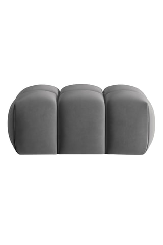 Pouf Verona - Gris foncé - En tissu velours