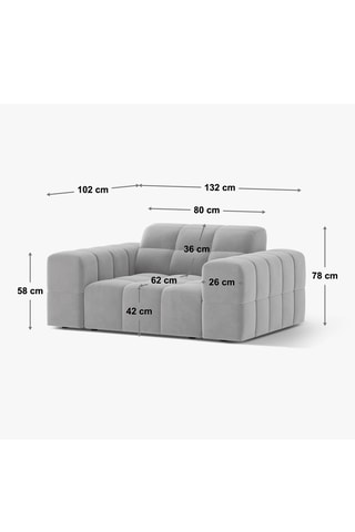 Fauteuil Chicago - Gris foncé - En tissu chenille