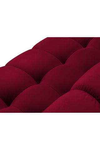 Canapé Bali - Rouge - 4 places - En tissu velours